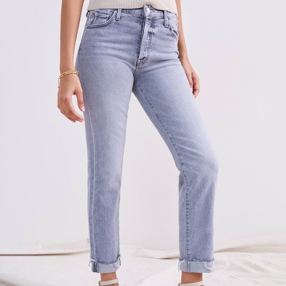 MOTHER The Scrapper Cuff Ankle Jeans